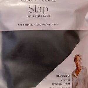 Grace Eleyae Black Satin-Lined Cap